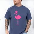 Graduate Cute Pink Flamingo Graduation Men's Comfort Colors T-Shirt Blue Jean