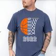 Graduate Senior Class 2022 Graduation Basketball Player Men's Comfort Colors T-Shirt Blue Jean
