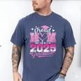 Graduation 2025 Proud Mom Of 2025 Graduate Floral Women Men's Comfort Colors T-Shirt Blue Jean