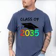 Graduation Class Of 2035 Hand Prints Space Pre-K -12th Grade Men's Comfort Colors T-Shirt Blue Jean