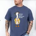 Graduation Senior Silly Goose Today Im A Serious Goose Men's Comfort Colors T-Shirt Blue Jean
