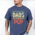 Only The Greatest Dads Get Promoted To Pop Men's Comfort Colors T-Shirt Blue Jean