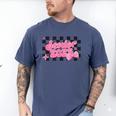 Groovy Senior Class Of 2026 Coquette Pink Bow Graduation Men's Comfort Colors T-Shirt Blue Jean