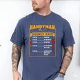 Handyman Hourly Rate Fathers Day Dad Men's Comfort Colors T-Shirt Blue Jean