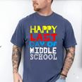 Happy Last Day Of Middle School Graduation Men's Comfort Colors T-Shirt Blue Jean
