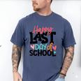 Happy Last Day Of School Kids Teacher Student Graduation Men's Comfort Colors T-Shirt Blue Jean