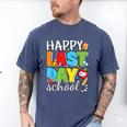 Happy Last Day Of School Teacher Student Graduation Men's Comfort Colors T-Shirt Blue Jean