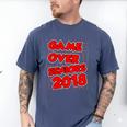High School Graduation Tshirt Game Over Senior Class Of 2018 Men's Comfort Colors T-Shirt Blue Jean