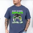 High School Level Complete Class Of 2024 Graduation Men's Comfort Colors T-Shirt Blue Jean