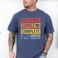 High School Level Complete Class Of 2024 Senior Graduation Men's Comfort Colors T-Shirt Blue Jean