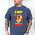 Hilarious Hot Dog Dad Joke Text Pun Dirty Joke -Barbecue Men's Comfort Colors T-Shirt Blue Jean