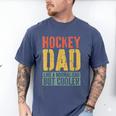 Hockey Dad Shirt Men Fathers Day Hockey Dad Men's Comfort Colors T-Shirt Blue Jean