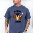 Hoot I Did It Grad Owl Holding Graduation Diploma Congrats Men's Comfort Colors T-Shirt Blue Jean
