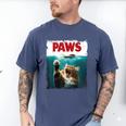 Humorous Paws Parody Cat Mouse For Cat Lover Cat Mom Cat Dad Men's Comfort Colors T-Shirt Blue Jean