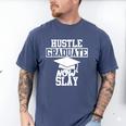 Hustle Graduate Now Slay MBA PhD Graduation Party Men's Comfort Colors T-Shirt Blue Jean