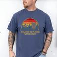 Id Rather Be Playing With My Disc Introvert Disc Golf Men's Comfort Colors T-Shirt Blue Jean