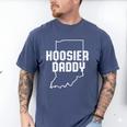 Indiana Hoosier Dad Men's Comfort Colors T-Shirt Blue Jean