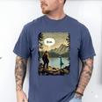 Introvert Bigfoot Sasquatch Loch Ness Monster Bruh Men's Comfort Colors T-Shirt Blue Jean