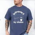 Introvert By Choice Men's Comfort Colors T-Shirt Blue Jean