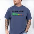 Introvert Cute My Social Battery Raglan Baseball Tee Men's Comfort Colors T-Shirt Blue Jean Introvert Cute My Social Battery Raglan Baseball Tee Men's Comfort Colors T-Shirt Blue Jean