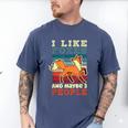 Introvert Fox Animal Lover Saying Loner Antisocial Men's Comfort Colors T-Shirt Blue Jean