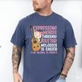 Introvert Guitarist Expressing Words Through Guitar Melody Men's Comfort Colors T-Shirt Blue Jean
