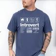 Introvert Label Signs Men's Comfort Colors T-Shirt Blue Jean