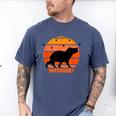 Introvert Retro Sunset Capybara Tee Men's Comfort Colors T-Shirt Blue Jean