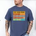 Introvert Stop Being Afraid Of Silence Just Awkward Men's Comfort Colors T-Shirt Blue Jean