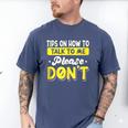 Introvert Tips On How To Talk To Me Please Don't Antisocial Men's Comfort Colors T-Shirt Blue Jean