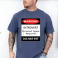 Introvert Warning Danger Do Not Pet Disturb Anti-Social Men's Comfort Colors T-Shirt Blue Jean