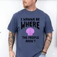Introverted Sarcastic Humor Antisocial Introvert Men's Comfort Colors T-Shirt Blue Jean