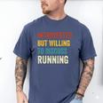 Introverted But Willing To Discuss Running Hobby Men's Comfort Colors T-Shirt Blue Jean