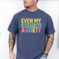 Introverts Anxiety Introvert Antisocial Sarcasm Men's Comfort Colors T-Shirt Blue Jean