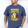 Introverts Unite Introvert Antisocial Anti Social Men's Comfort Colors T-Shirt Blue Jean
