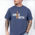 IVF I Have Faith IVF Mom IVF Dad Transfer Day Men's Comfort Colors T-Shirt Blue Jean