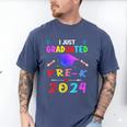 I Just Graduated Pre k Graduation 2024 Pre-Kindergarten Men's Comfort Colors T-Shirt Blue Jean