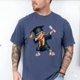 Kids Boys Grad Dabbing Graduation Class Of 2025 Men's Comfort Colors T-Shirt Blue Jean