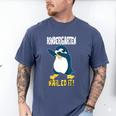 Kids Kindergarten Dabbing Penguin Nailed It Graduation Class 2021 Men's Comfort Colors T-Shirt Blue Jean