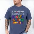 Kids Kindergarten Graduation Class Of 2021 Shirt I Just Graduated Men's Comfort Colors T-Shirt Blue Jean