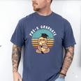 Kids Pre-K Graduate Sloth Cap And Gown Cute Preschool Graduation Men's Comfort Colors T-Shirt Blue Jean