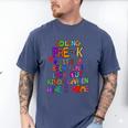 Kids So Long Kindergarten Here I Come Pre-K Graduation Graduate Men's Comfort Colors T-Shirt Blue Jean