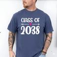 Kindergarten Class Of 2038 First Day School Graduation Girls Men's Comfort Colors T-Shirt Blue Jean