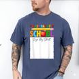 Last Day Of School Sign My Shirt Autograph Graduation Men's Comfort Colors T-Shirt Blue Jean