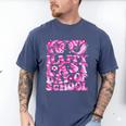 Last Day Of School Teacher Students School Graduation Groovy Men's Comfort Colors T-Shirt Blue Jean