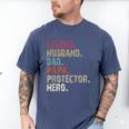 Legend Husband Dad Papa Protector Hero For Dad Men's Comfort Colors T-Shirt Blue Jean