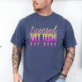 Licensed Vet Tech Veterinary Technician Graduation 2024 Men's Comfort Colors T-Shirt Blue Jean