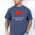 Life Was Simpler Back Then Nostalgia Retro Game Men's Comfort Colors T-Shirt Blue Jean