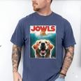 Light Golden Retriever Jowls Top Paws Cream Lab Dog Mom Dad Men's Comfort Colors T-Shirt Blue Jean