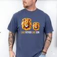Lion Dad Like Father Like Son Lions Lovers Fathers Day Men's Comfort Colors T-Shirt Blue Jean